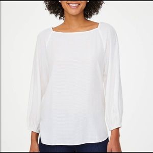 Loft Textured Square Neck Blouse